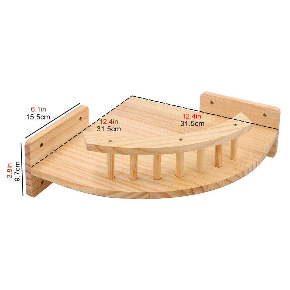 Cat Wall Hiding House Hammock Climbing Shelves Moon Perches Bed Ladder Solid Wood Steps For Activity Indoor Cats Wall Furniture