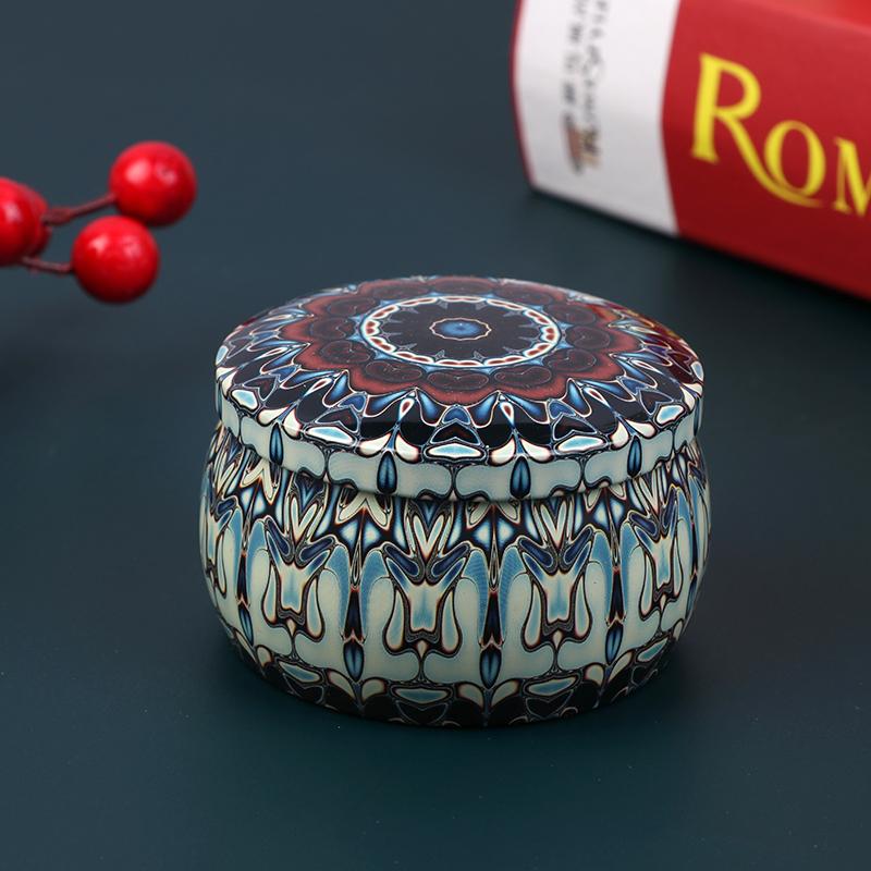 Cutie de conserve pentru lumânări de epocă, cutie de depozitare pentru bomboane, borcan de depozitare pentru condimente uscate, potrivită, lumânare, unguent cosmetic, fabricare de Crăciun