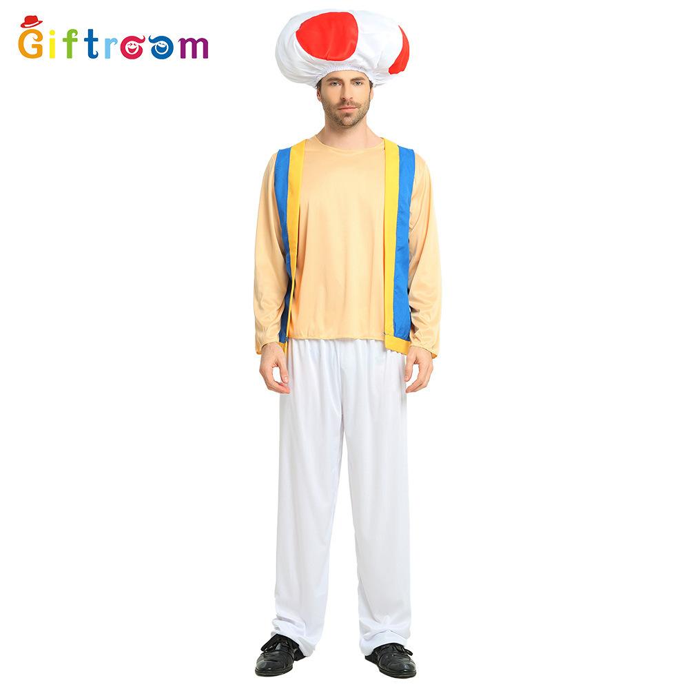 Super Mario Unique Mushroom Costume For Men Ideal For Halloween Celebrations Cosplay And