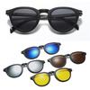 TR90 Magnetisch Snap-on Frame Retro Inzet Gepolariseerde Zonnebril Clip-On Stijl Met Lens Bijziendheids Brilmontuur