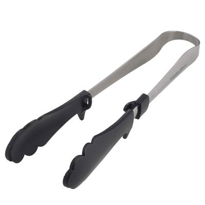 Shimomura Kogyo Antibacterial Made In Japan Verdun Black Nylon Tongs Dishwasher Safe Made In Niigata VB-201 Tsubame-Sanjo