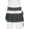 European & American Sweet Style Lace Pleated Two-Piece Short Skirt for Girls