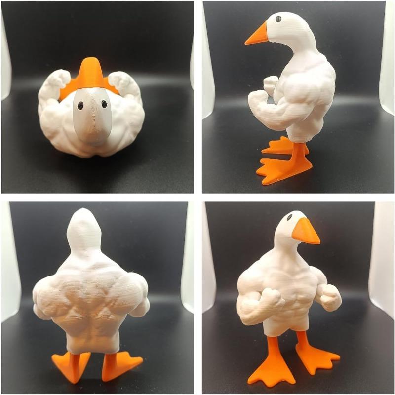 1PC Muscle Male Duck Magnet Ornament Home Courtyard Design Decoration Magnet Key Storage Ornament Resin