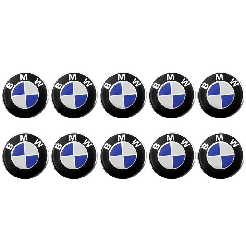 VLJT1 E90 Car For BMW 50 PCS 14mm Car badge Emblem car Key Sticker decoration Sticker For Bmw e46 e90 e60 e39 f30 e36 f10 f20 e87 e92