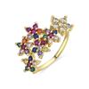 Ring - LUXENTER - Qianvi - Multicolored Zirconia - 18-karat Gold - 13.4 Mm
