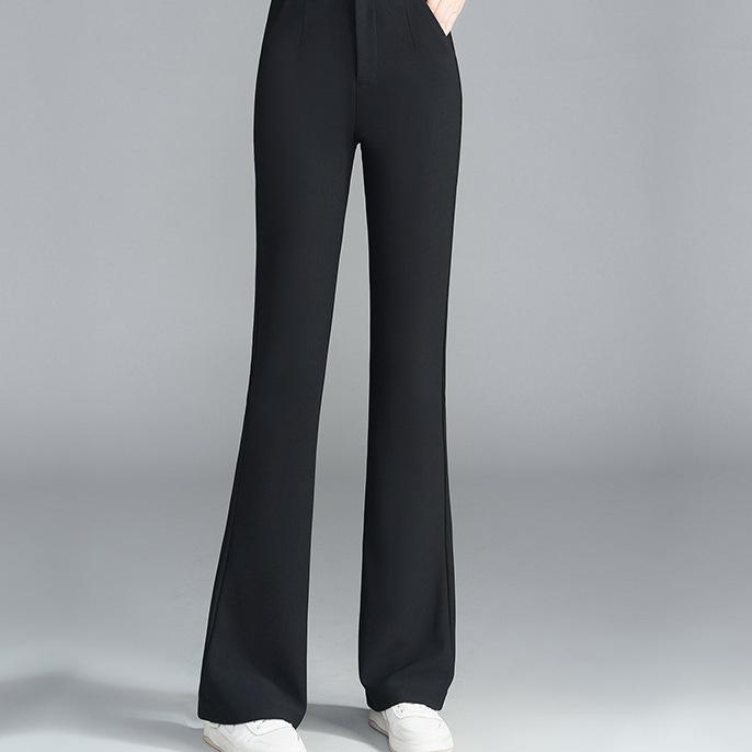 

Velvet Micro-Flare Pants for Women - Spring/Winter 2024 Slimming Casual Goddess Style M (96-105 lbs)