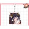 HESHI "Fragrant Flowers Bloom Boldly" Acrylic Keychain Set Featuring Kaoruko Waguri. 6-Piece Set. Moe Merchandise, Lightweight Anime Pendant, Bag Hang