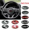 6x3.3cm Auto Lenkrad Mittel Emblem Abzeichen Aufkleber für Stinger Sportage KX3 Ceed K7 K5 K3 R Forte Rio Soul Zubehör