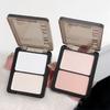 2pcs Dual-Tone Highlighter Compact - Matte & Shimmer Finish, Face & Eye Illuminator, Nose Contouring, Sweat-Resistant, Brightening Makeup