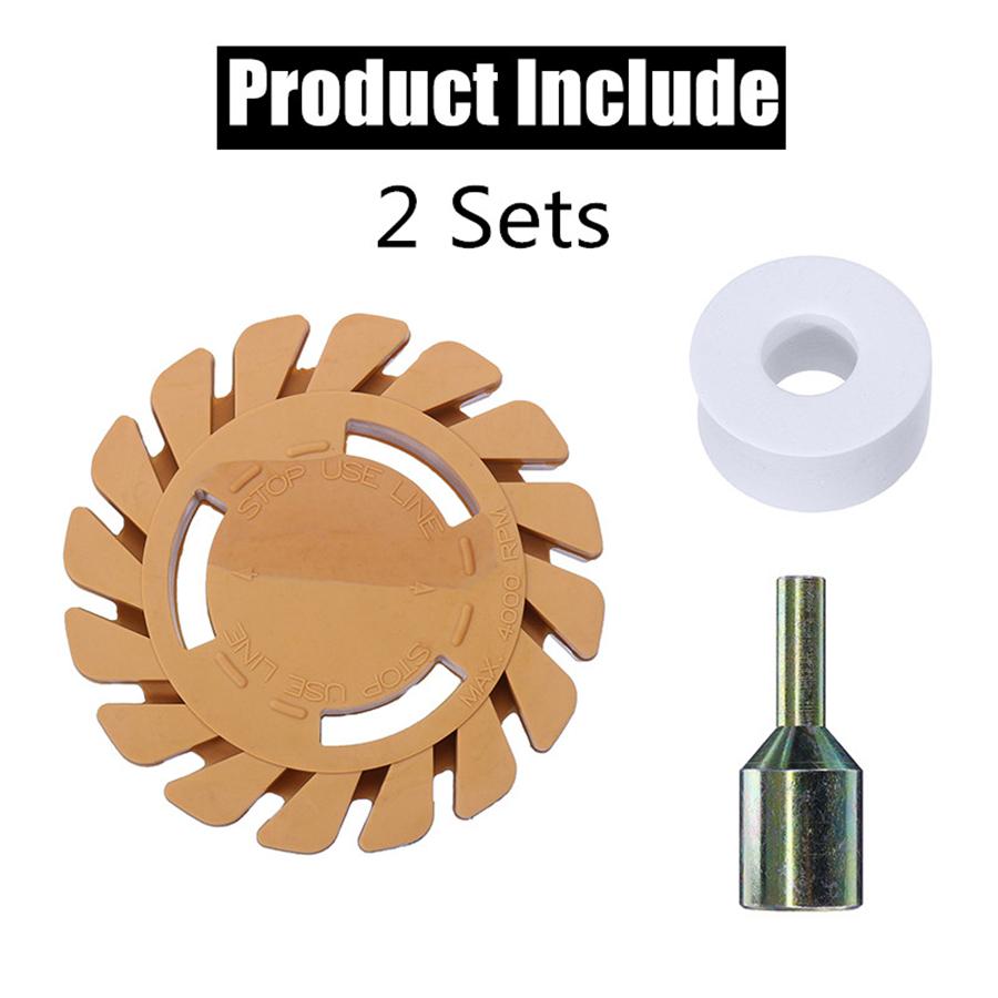 Rubber Eraser Wheel Remove Car Glue Adhesive Tape Sticker Decals Mark Label 2