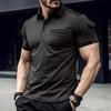 Men's Summer Outdoor Sports Fashion Breathable Button Shirt Men's Sports Casual Pocket T-shirt