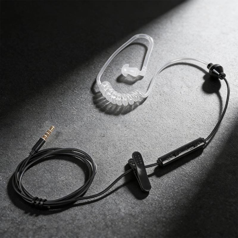 Einzelner In-Ear-Kopfhörer mit 3,5-mm-Mikrofon, Hohlrohr-Design für Smartphones, Fahren und Sport