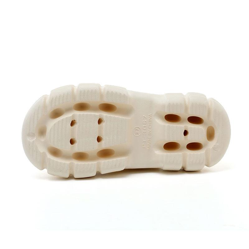 ZB slippers new summer outer wear thick-soled soft-soled two wear heightening hole shoes