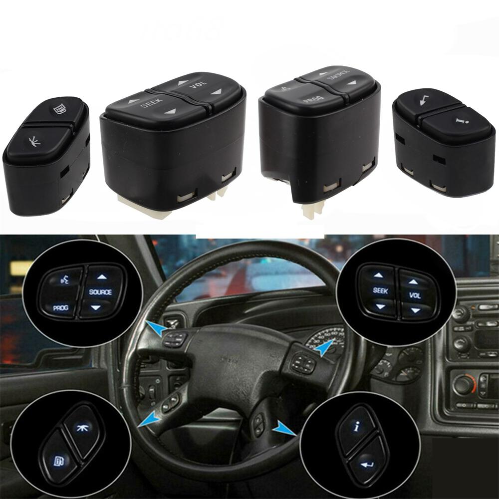 

LED Light Steering Wheel Radio Volume Control Switch Button For Silverado GMC