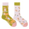 Calzini AB Asimmetrici Trendy Divertenti per Coppia Anatra Mandarina Colorati Calzini a Mezza Gamba SMLSOX