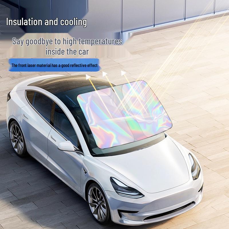 Front Windshield Laser Sunshade: Heat Insulation & Privacy Curtain