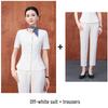 Elegant Seven-Sleeve Slim-Fit Women's Top, Summer Workwear/Professional Suit Style