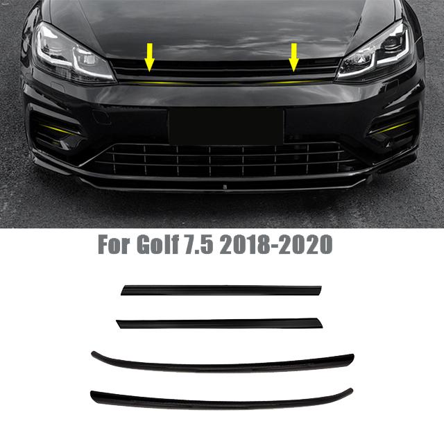 4 st Bilstripp för nedre mittgrill fram till Golf 7.5 MK7.5 Modifierade Dekorativa Tillbehör