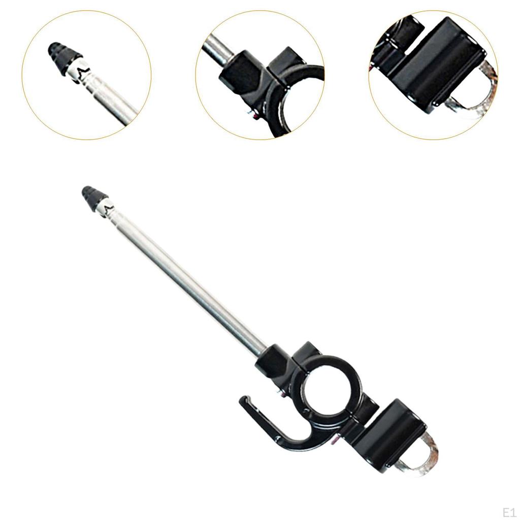 Motorcykelflaggstång Motorhjälmskrok Lås Flexibelt Fäste Styre Draklinje