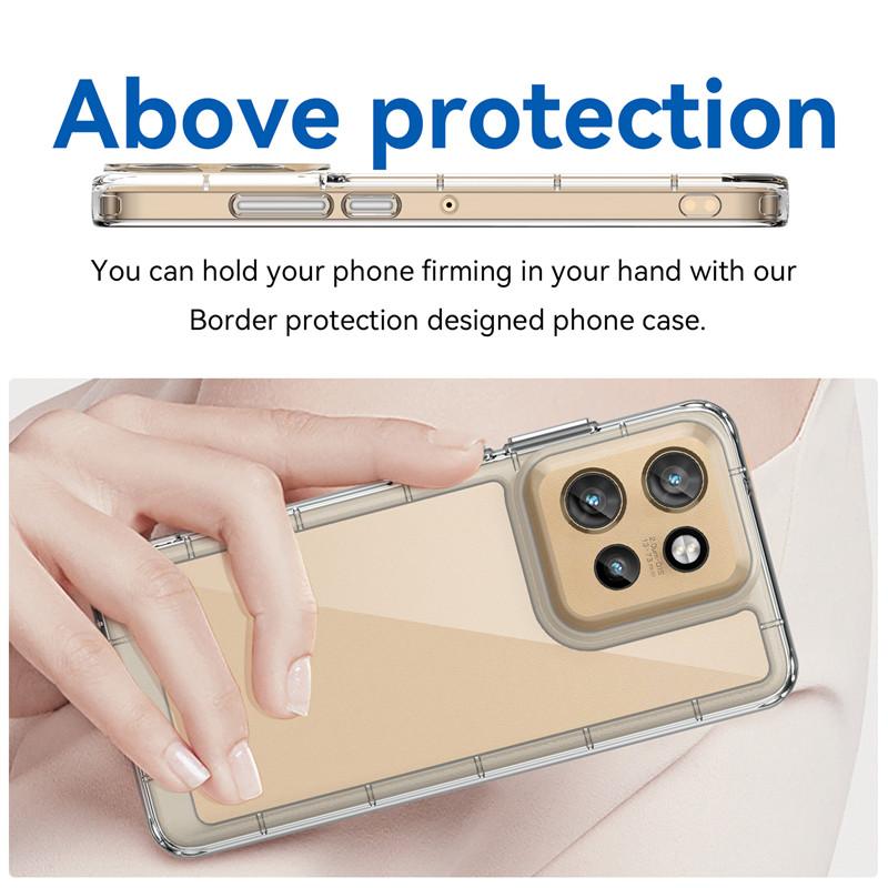 For Motorola Edge 50 Neo Case Motorola Edge 50 Neo Cover Couqe Clear PC Shockproof Silicon Phone Back Cover Motorola Edge 50 Neo