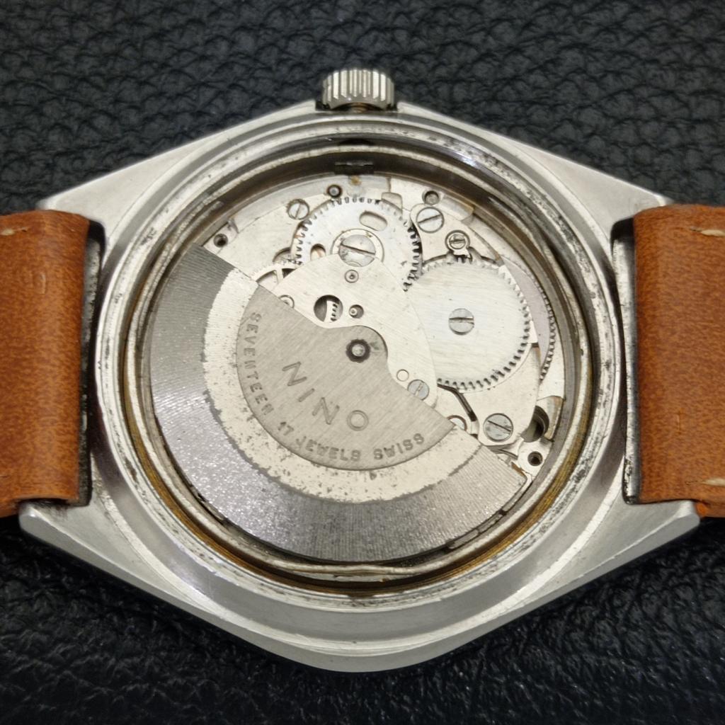 OROLOGIO VINTAGE NINO AUTOMATICO SVIZZERO DA UOMO QUADRANTE ORIGINALE a700142-5