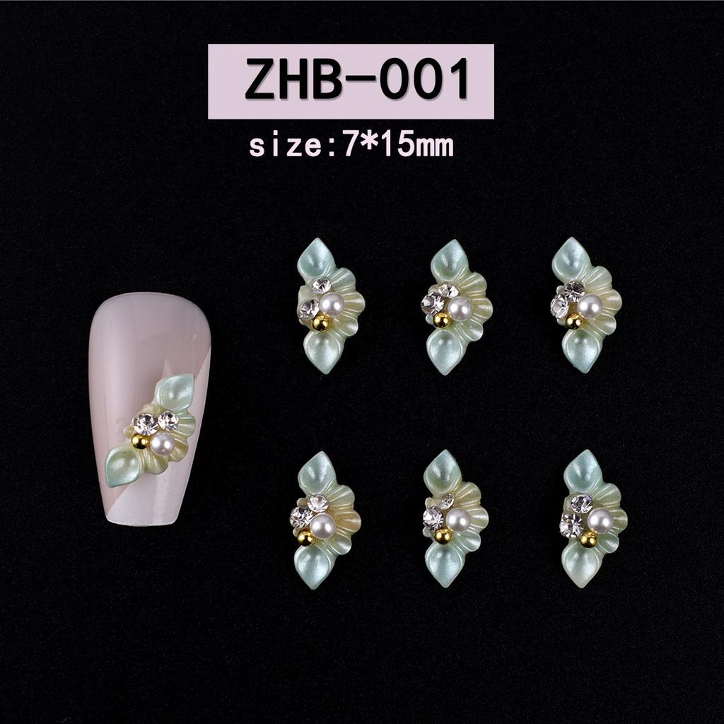 Nagelkunst Harz Diamant Schmuck Nagel Dreidimensionale Schnitzerei Diamant Schmuck Symphony Blume Tragen Nagelaufkleber