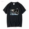 Wolf Pack Winter Moon Scene Graphic Print T-shirt