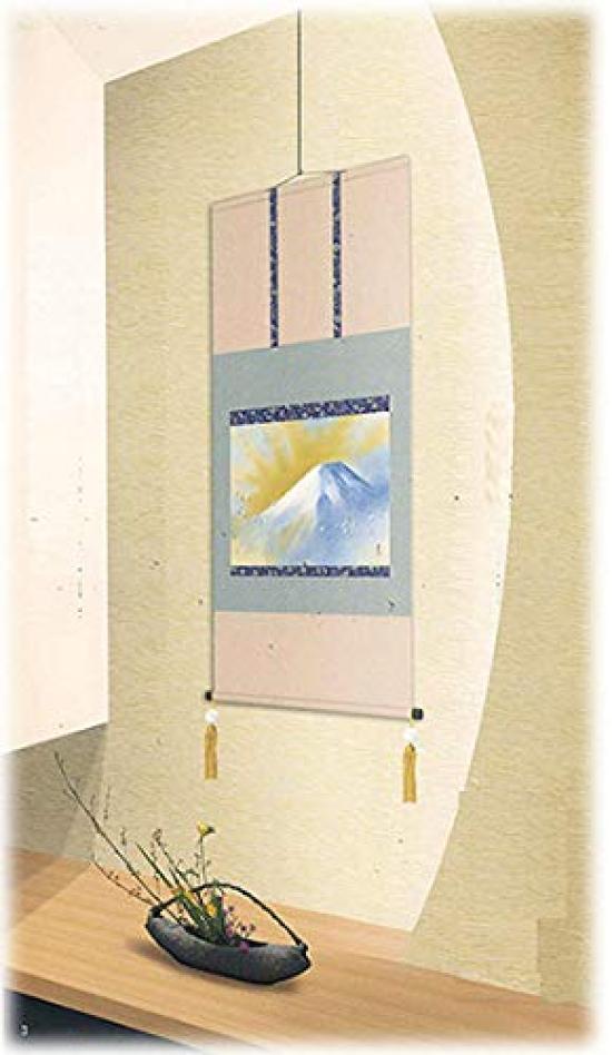 Hanging Scroll by Taikan Yokoyama "Reiho Hikaku" (Sacred Peak and Flying Cranes), Shaku-go Size, Stored In Paulownia Wood Box with Tatami Paper