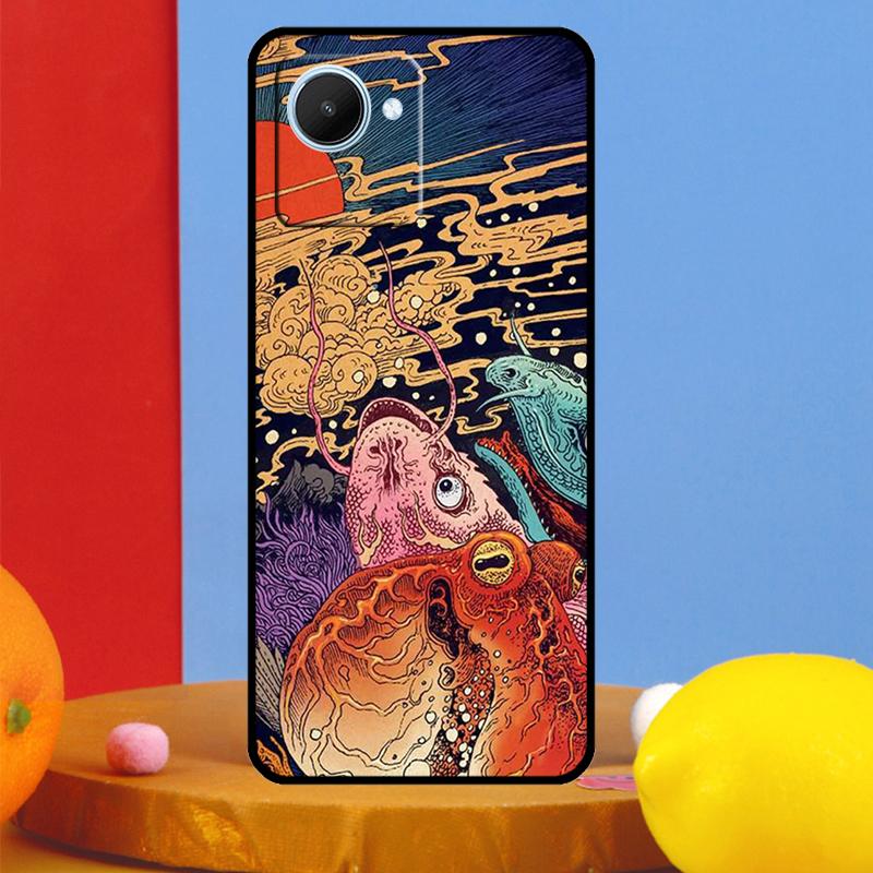 Japanese Style Art Japan For Realme 15 Pro 10 11 12 13 14 Pro Plus GT6 GT7 C61 C67 C63 C71 C55 C51 C65 C53 C75 Case