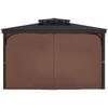 Gazebo Privacy Curtain 10' x 10' x 6.9' Waterproof Gazebo Curtains Coffee