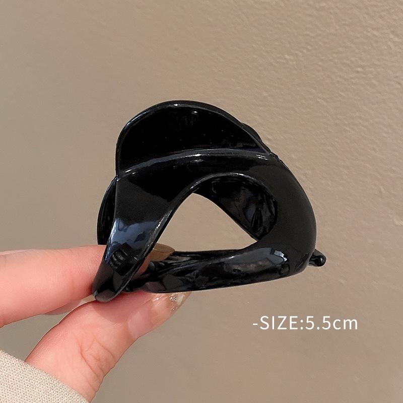 Advanced Sense Transparent Jelly Color Grab Clip Versatile Hairpin Hair Accessories Temperament Special-Shaped Grab Clip Hair Grab Shark Clip Sweet