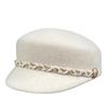 Japanese Woven Chain Decorative Woolen Top Hat Women'S Autumn And Winter British Retro Cap Equestrian Cap Baseball Cap