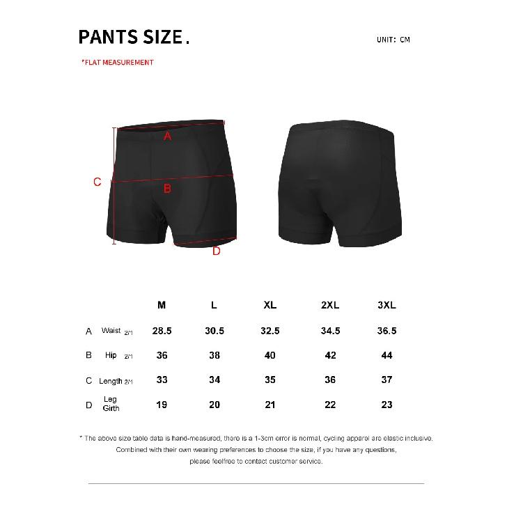 HISERWA Summer Men Cycling Underwear Padded Bicycle Shorts Road Bike Shorts Briefs for Men Sponge Silicone Mats Biking Clothing