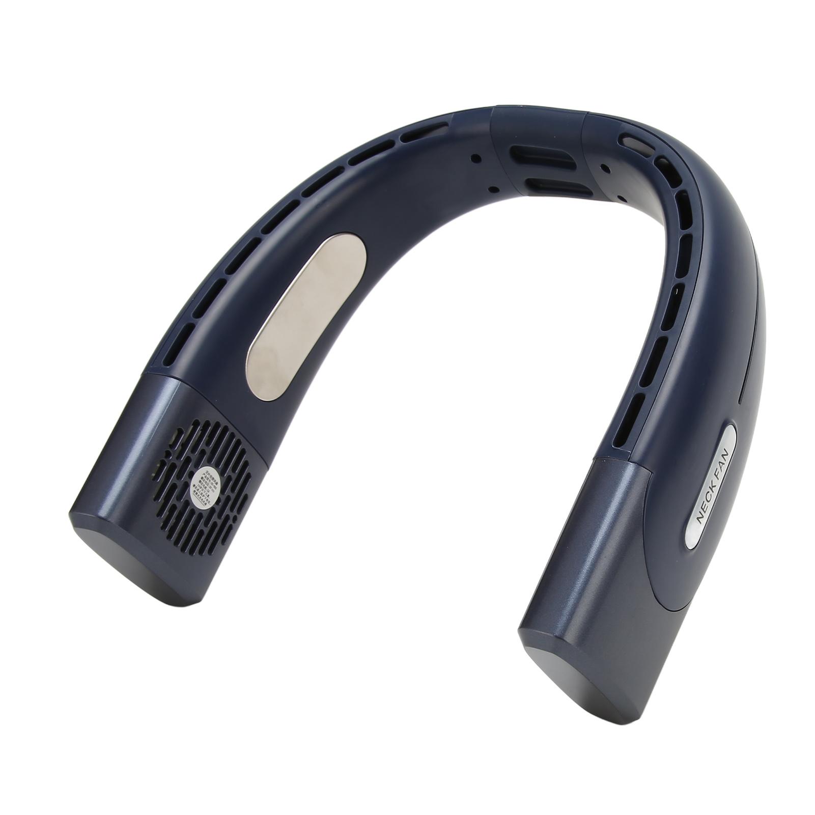 

Neck Fan Portable Personal USB Rechargeable Strong Wind Wearable Hands Free Bladeless Cooler for Travel Outdoor Blue синий