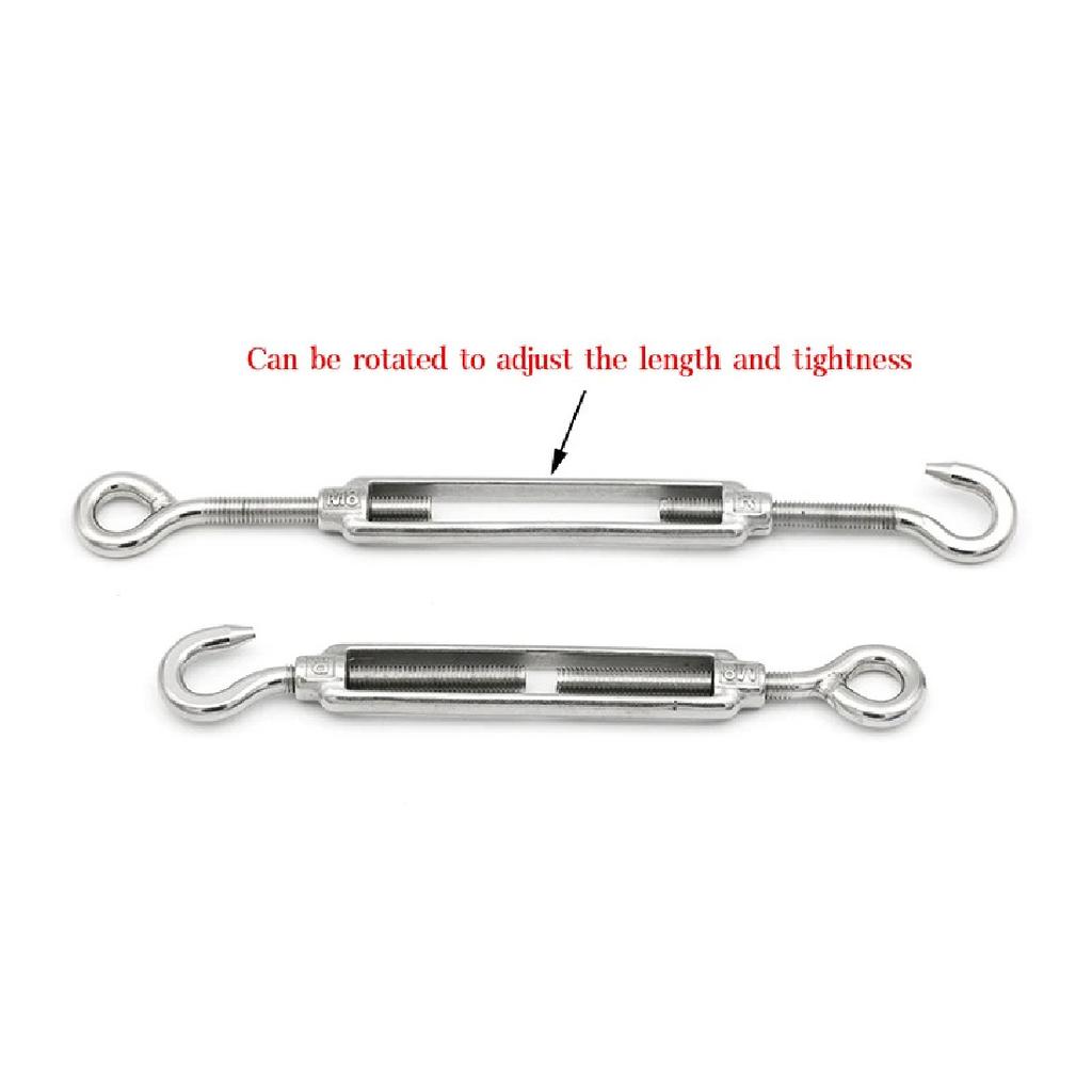 Stainless Steel 304 Adjust Chain Rigging Hooks & Eye OC OO CC Type Turnbuckle Wire Rope Tension Device