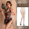 Sex underwear retro stand-up collar high-end cheongsam sexy uniform nightclub tight sleeveless hip-wrapped printing