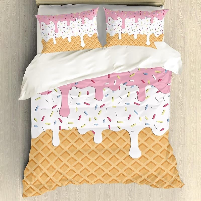 Christmas snowman down comforter bedding set, 3-piece ultra soft modern comfort with zipper closure