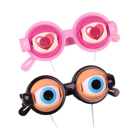 Crazy Eyes Googly Glasses Toy Winking Glasses with Pull-String Blinking Action Fun Novelty Prop for Kids Party Stage Performance