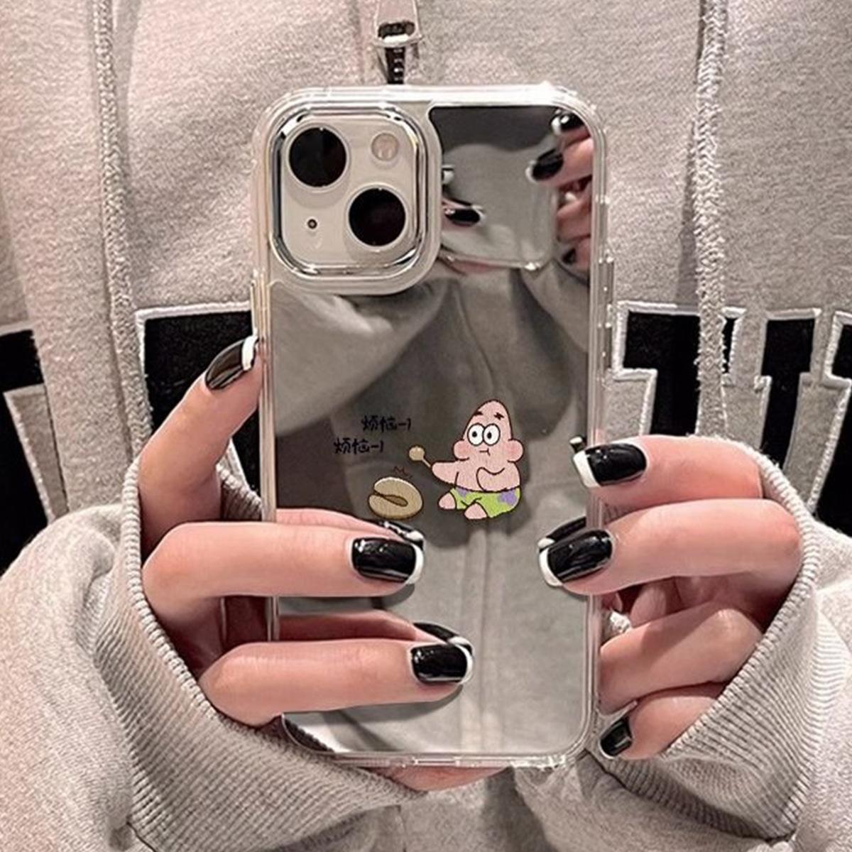 

ForOPPO REALMEV60 PRO mirror material mobile phone case Android niche high-end mirror mobile phone case For iPhone 17PROMAX