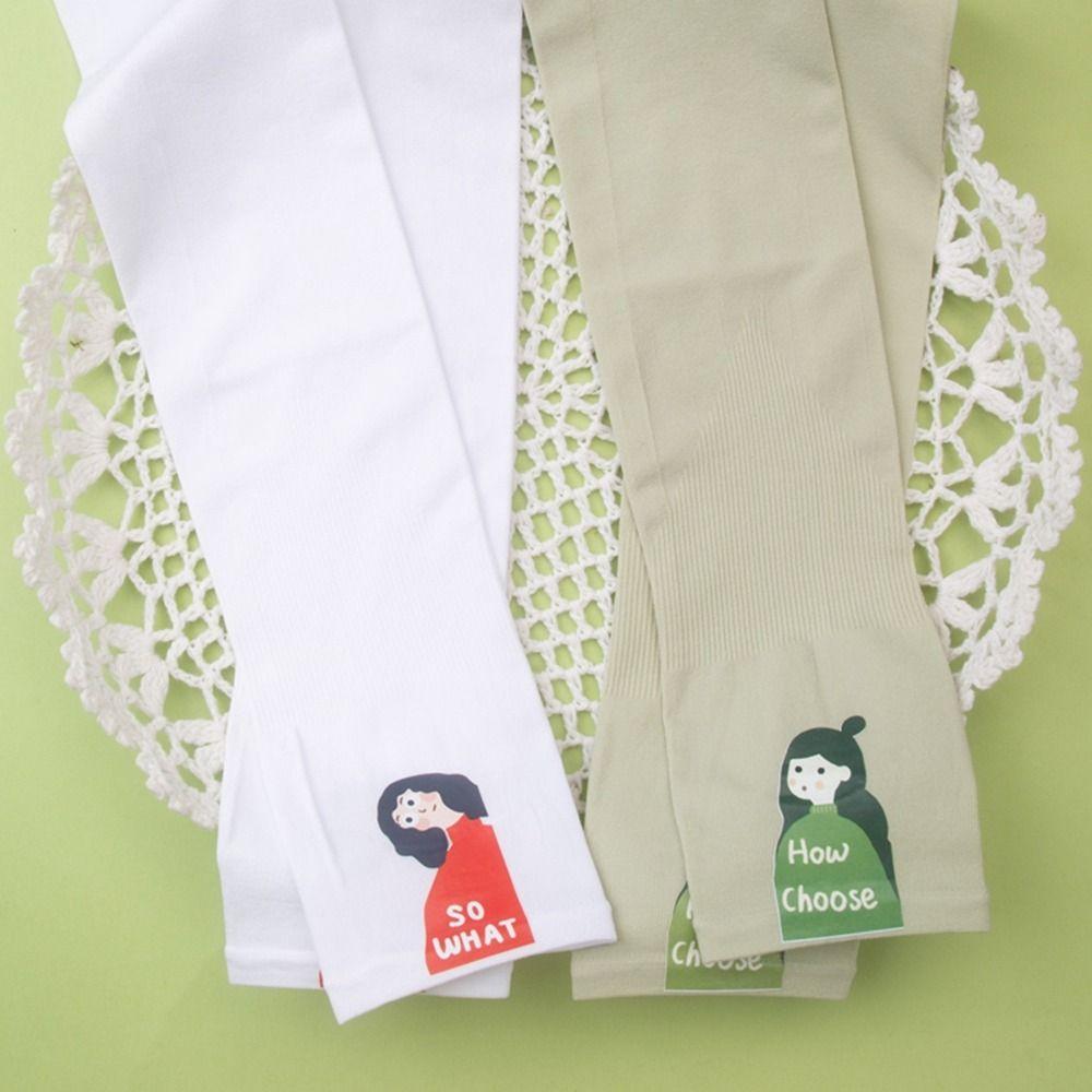 Long-sleeved Glove Cartoon Girl Sunscreen Sleeve Ice Silk Sleeves Arm Warmers Sun Protection Cover