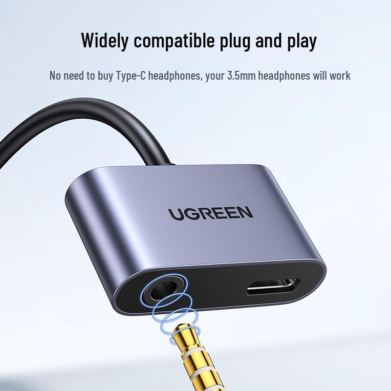 Ugreen Adattatore Audio e Ricarica da USB-C a 3,5 mm