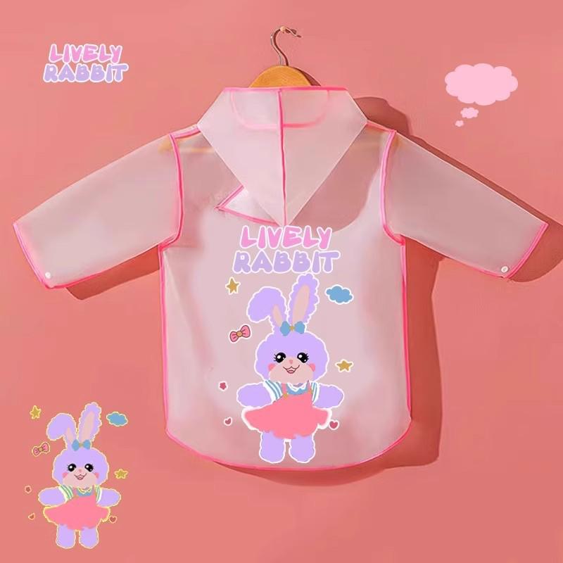 Kids' Cute Cartoon Waterproof Full Body Raincoat