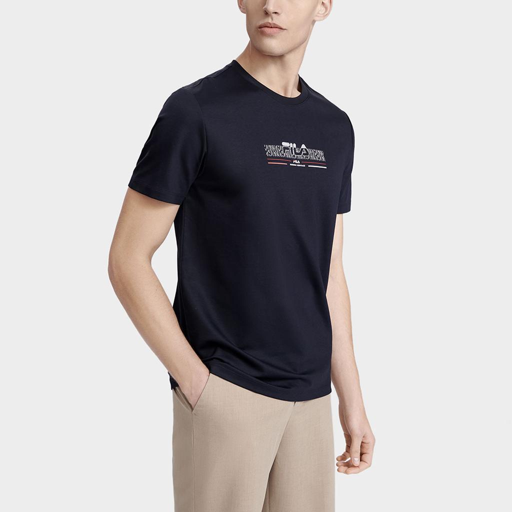 Fila Classic Business Short Sleeve T-Shirt Men Tops Legendary-Blue F11M321118B-NV