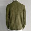 2025 Winter Solid Color Collared Long Sleeve Sweater Jacket