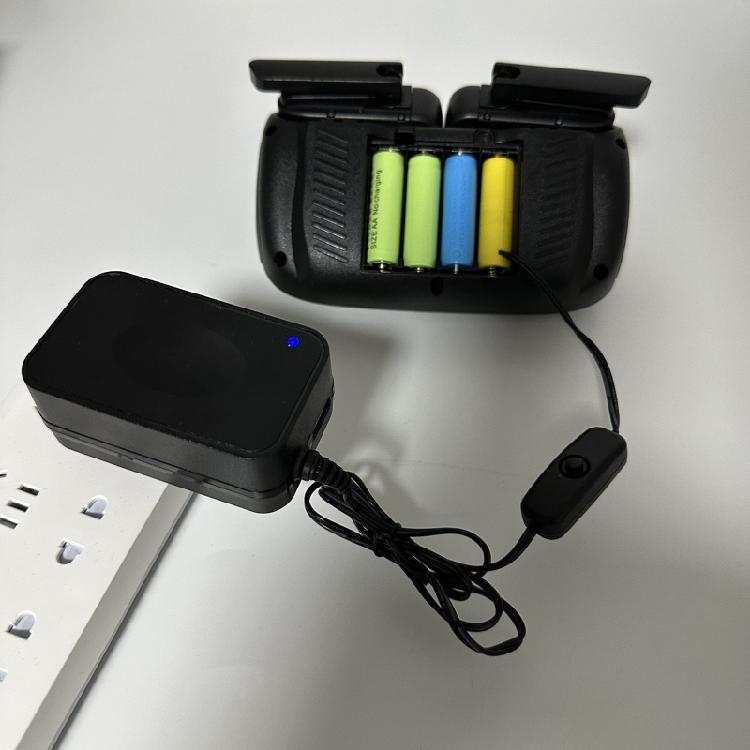 AC-DC Power Supply Adapter Kit with USB Charger Replace 2-8pcs AA Batteries