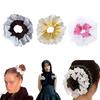 Spets Hårscrunchies Stor Hårknut Hårscrunchy Kvinna Stor Knut Spets Håraccessoarer