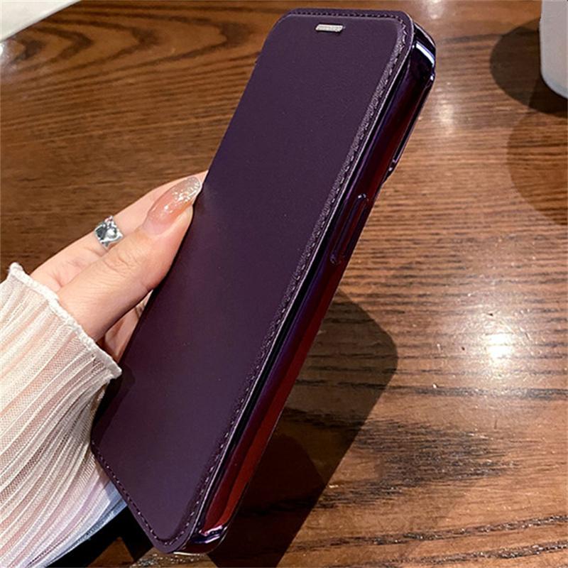 Módní kožený kryt Magsafe Case pro iPhone 15 14 12 13 Pro Max Magnetic Wireless Charge Transparentní silikonový kryt pro Samsung S24 S23 S22 Ultra