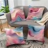 Home decoration ribbon gold thread decorative pillowcase, ultra-soft polyester material living room sofa back car pillowcase