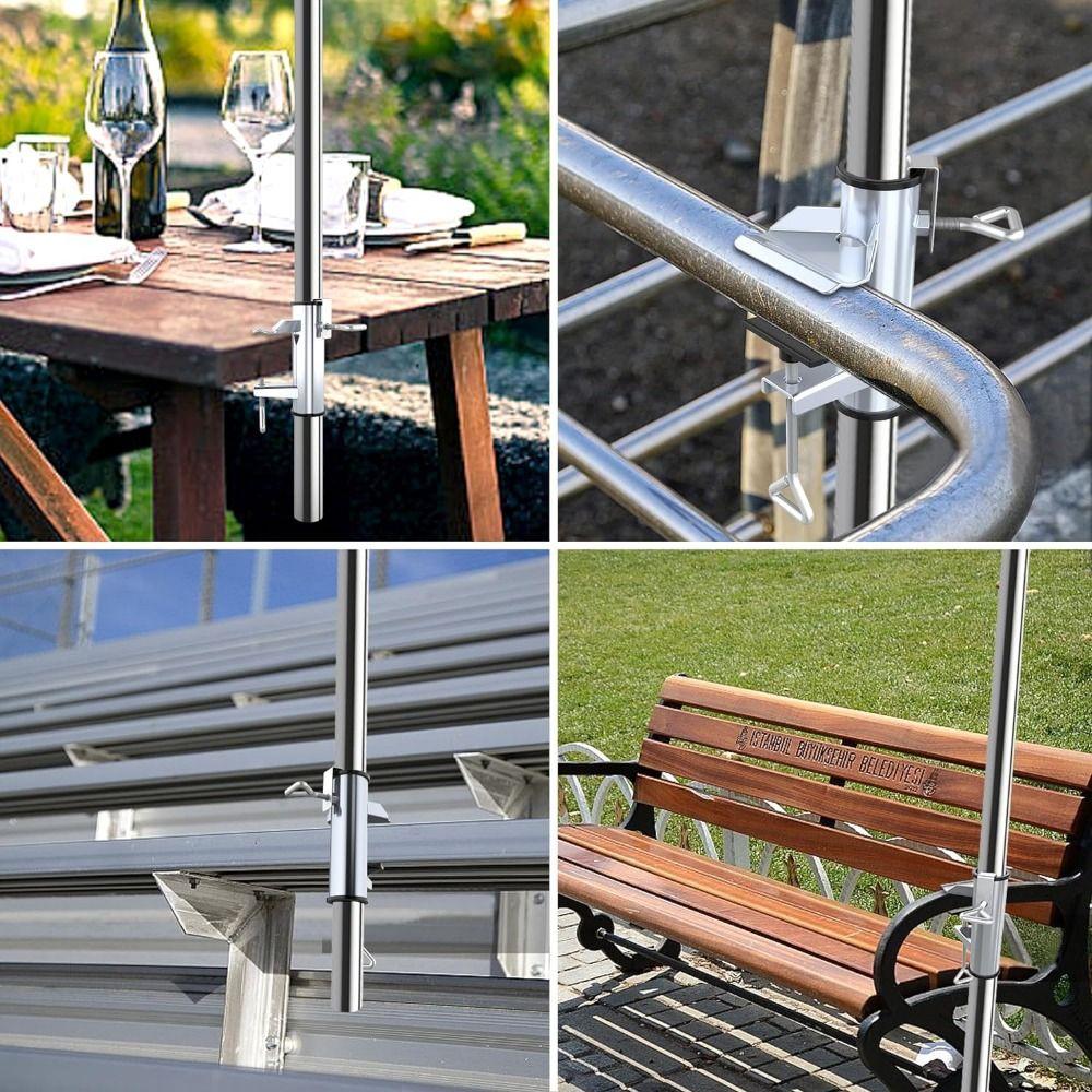 Easy To Install Patio Umbrella Holder Heavy Duty Deck Umbrella Stand Umbrella Clip Camping