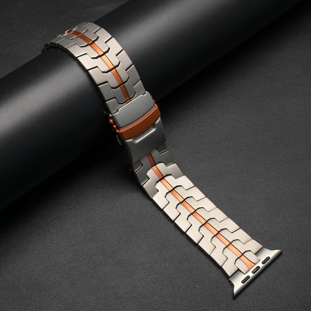 Titan-Armband für Apple Watch Band 49mm Ultra 3 2 Luxuriöses Metallarmband für Iwatch Serie 10 11 46mm 9 8 7 6 5 SE3 44mm 45mm
